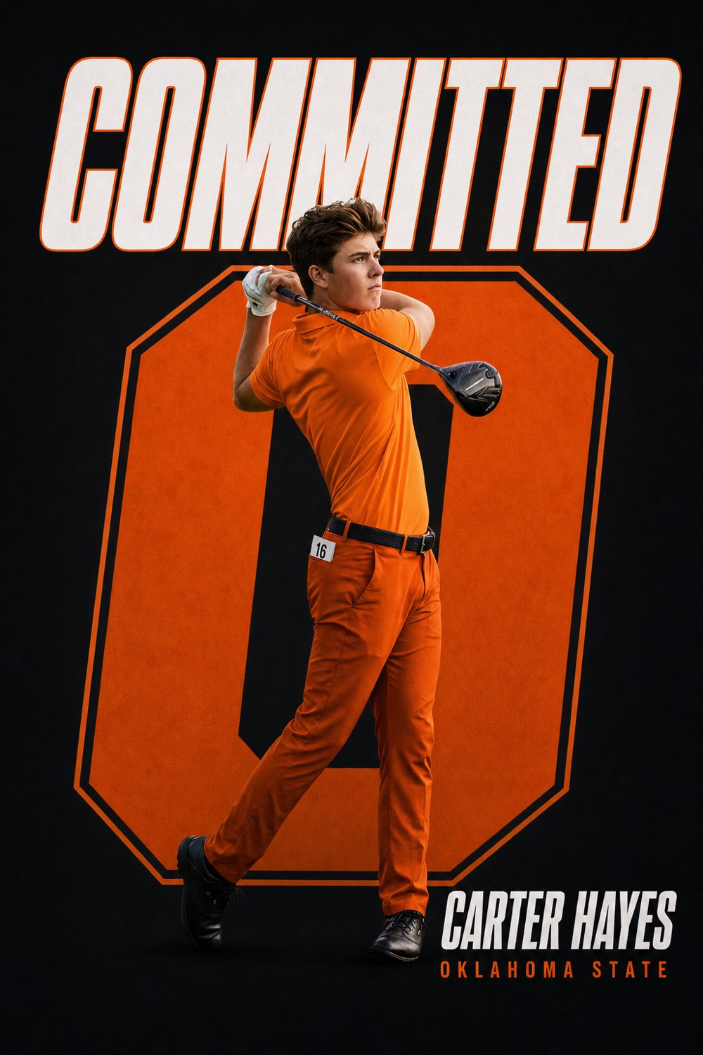 A golf commitment graphic made with CommitGraphics